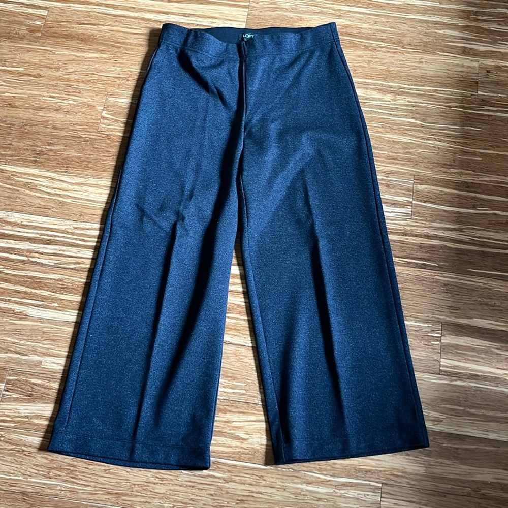 Loft pull on wide leg crop pant